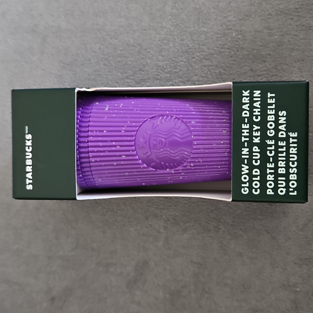 NIB ☕️ Starbucks Mini 2024 "Purple Potion" Glow-In-The-Dark Tumbler Key Chain